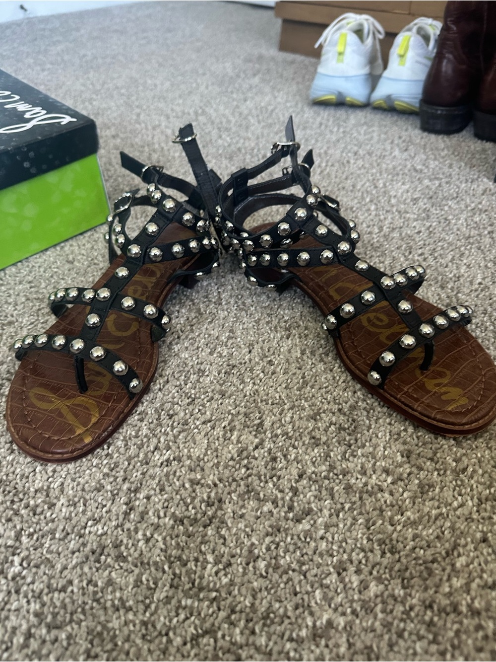 Sam Edelman Black Leather Women’s Sandals - Picture 7 of 9